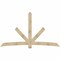 Ekena Millwork Alberta Rough Sawn Timber Gable Bracket, Douglas Fir, 108"W x 63"H x 2"D x 6"F, 14/12 Pitch GBW108X63X0206ALB00RDF - alternate 1
